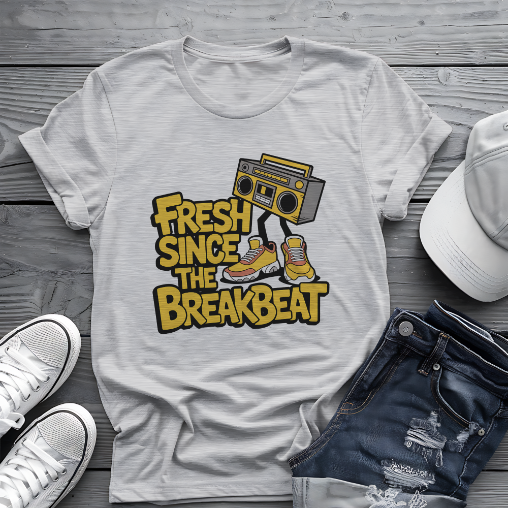 Fresh Breakbeat Tee 🎧 Old School Hip Hop Shirt - Retro Music