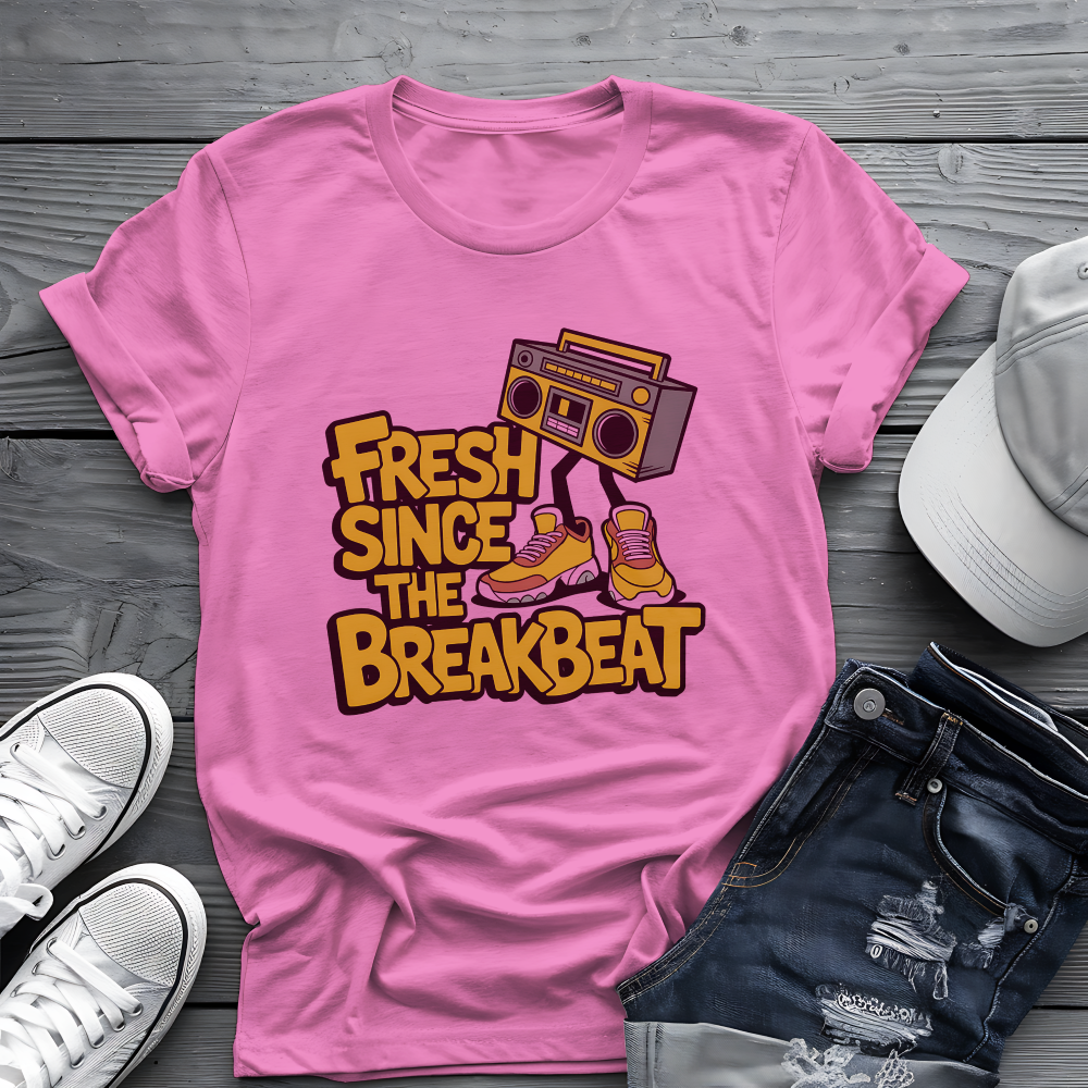 Fresh Breakbeat Tee 🎧 Old School Hip Hop Shirt - Retro Music