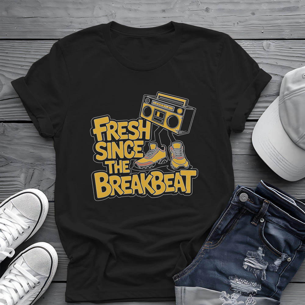 Fresh Breakbeat Tee 🎧 Old School Hip Hop Shirt - Retro Music