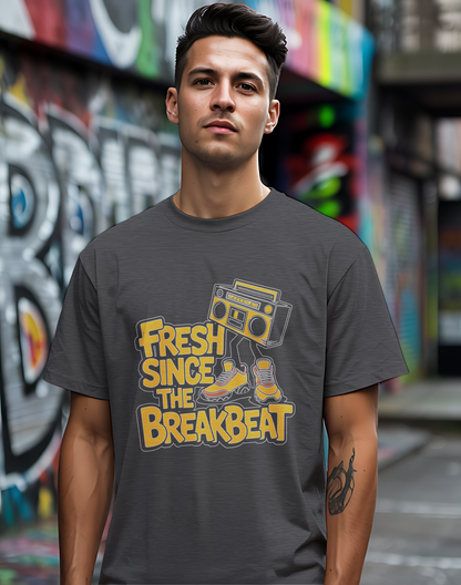 Fresh Breakbeat Tee 🎧 Old School Hip Hop Shirt - Retro Music