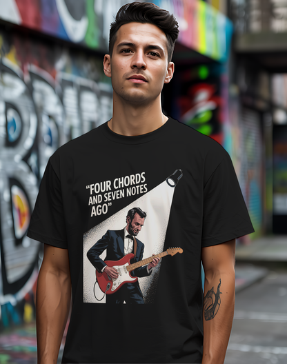 Lincoln Guitar Tee 🎸 Funny Patriot Music Shirt - 4th of July
