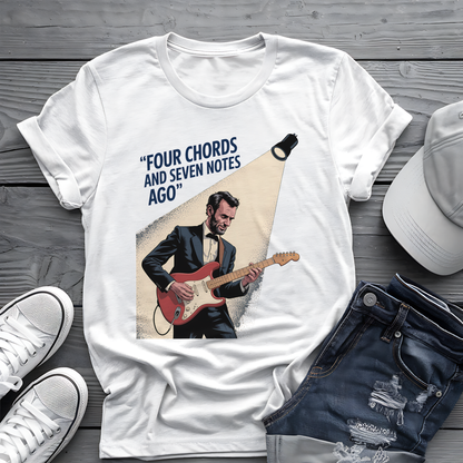 Lincoln Guitar Tee 🎸 Funny Patriot Music Shirt - 4th of July
