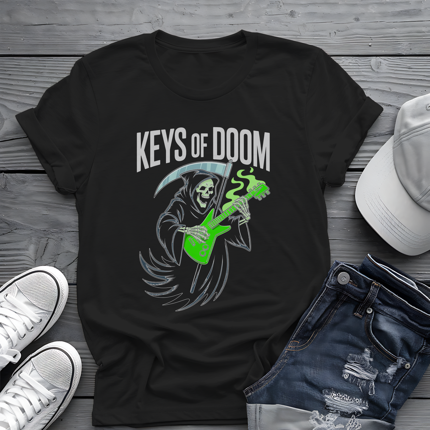 Keys Of Doom Tee 💀  Spooky Reaper Shirt
