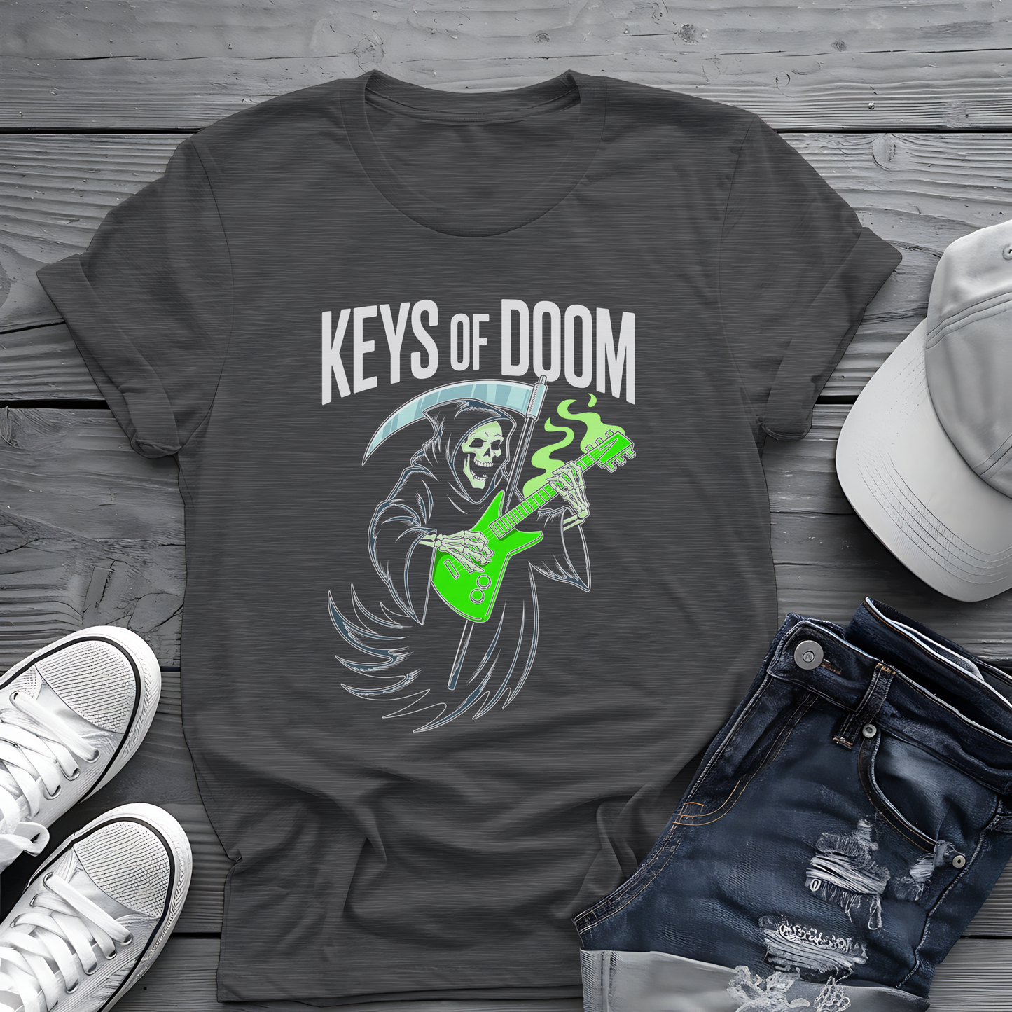Keys Of Doom Tee 💀  Spooky Reaper Shirt