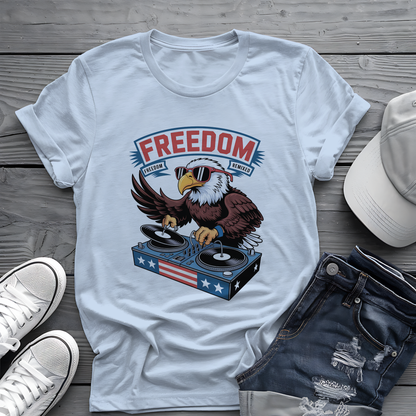 Freedom Remixed Tee 🦅 Patriotic DJ 4th of July Music Shirt