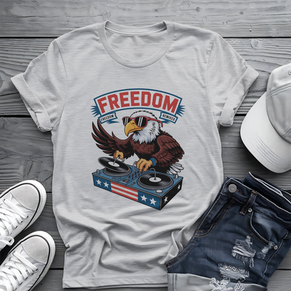 Freedom Remixed Tee 🦅 Patriotic DJ 4th of July Music Shirt