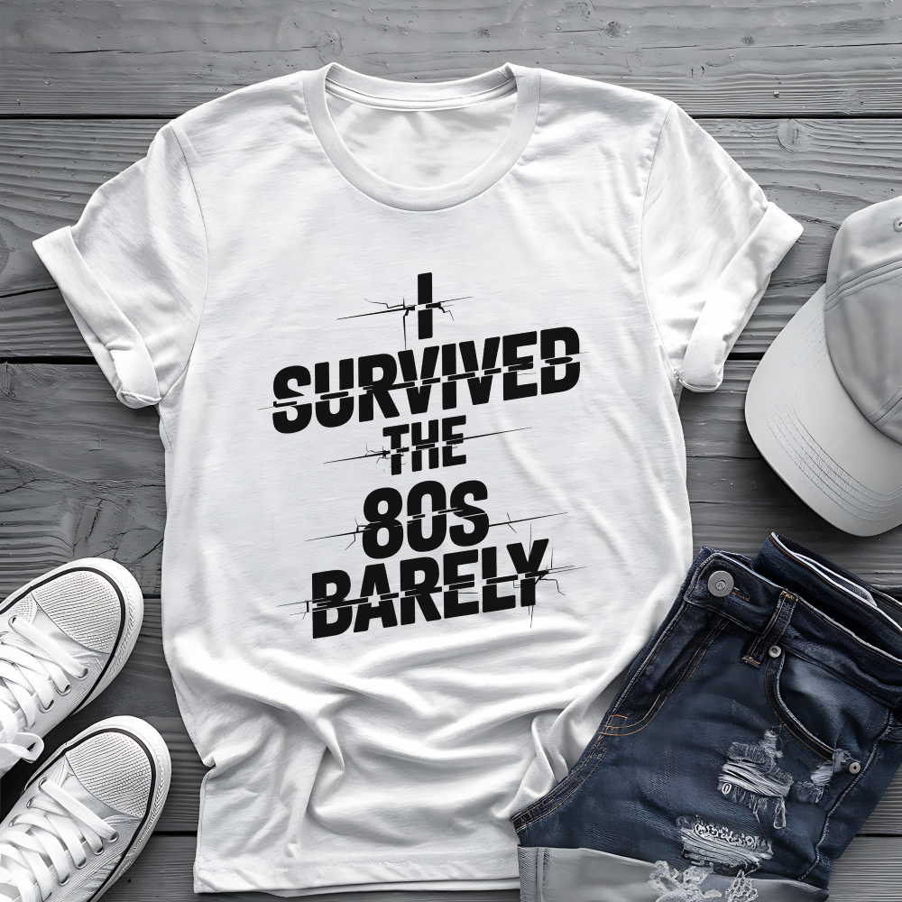 Survived The 80s Tee 😂 Retro Nostalgia Funny Shirt
