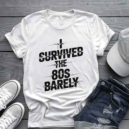 Survived The 80s Tee 😂 Retro Nostalgia Funny Shirt