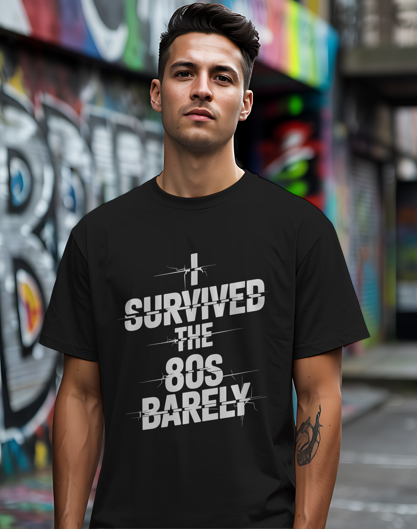 Survived The 80s Tee 😂 Retro Nostalgia Funny Shirt