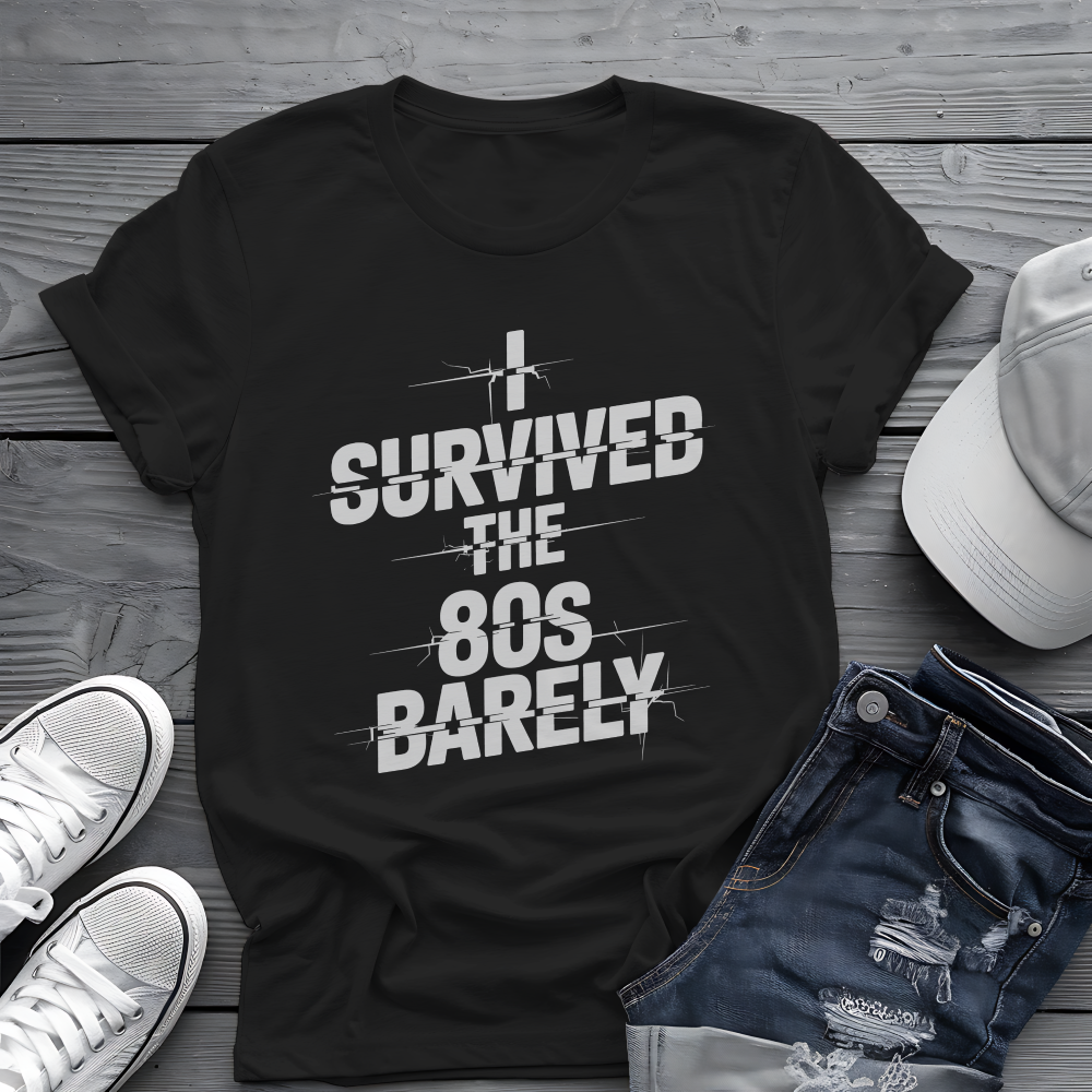 Survived The 80s Tee 😂 Retro Nostalgia Funny Shirt