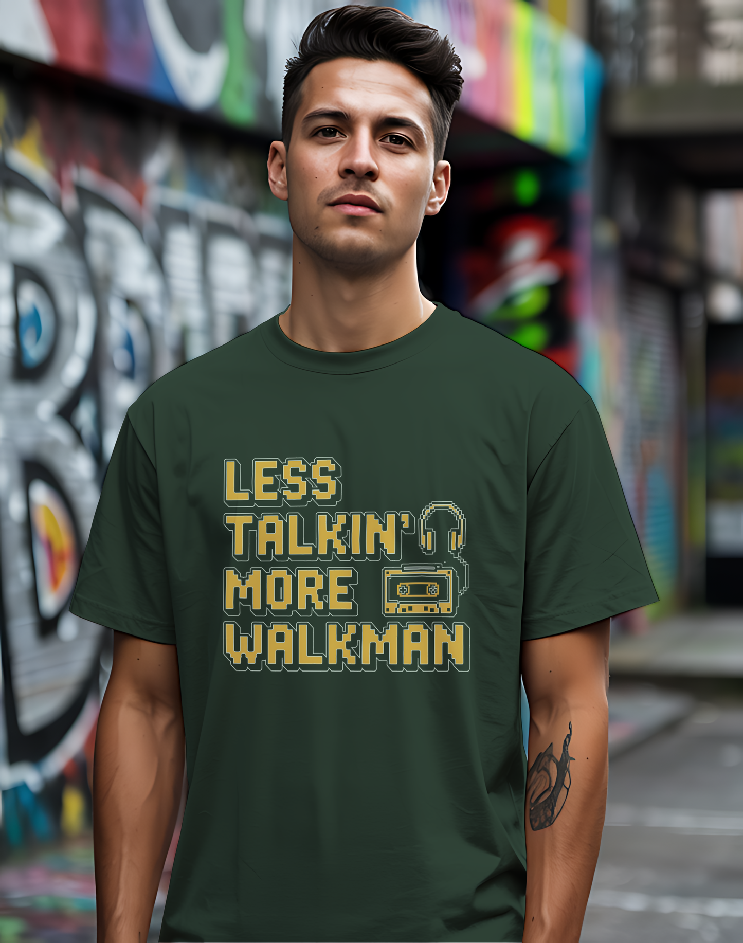 Less Talkin' More Walkman Tee 🎧 80s Retro Music Funny Introvert Shirt