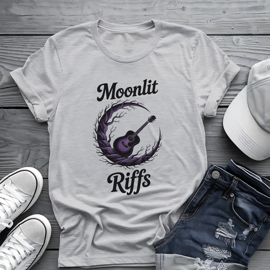 Moonlit Riffs Tee 🌙🎸  Spooky Guitarist Shirt