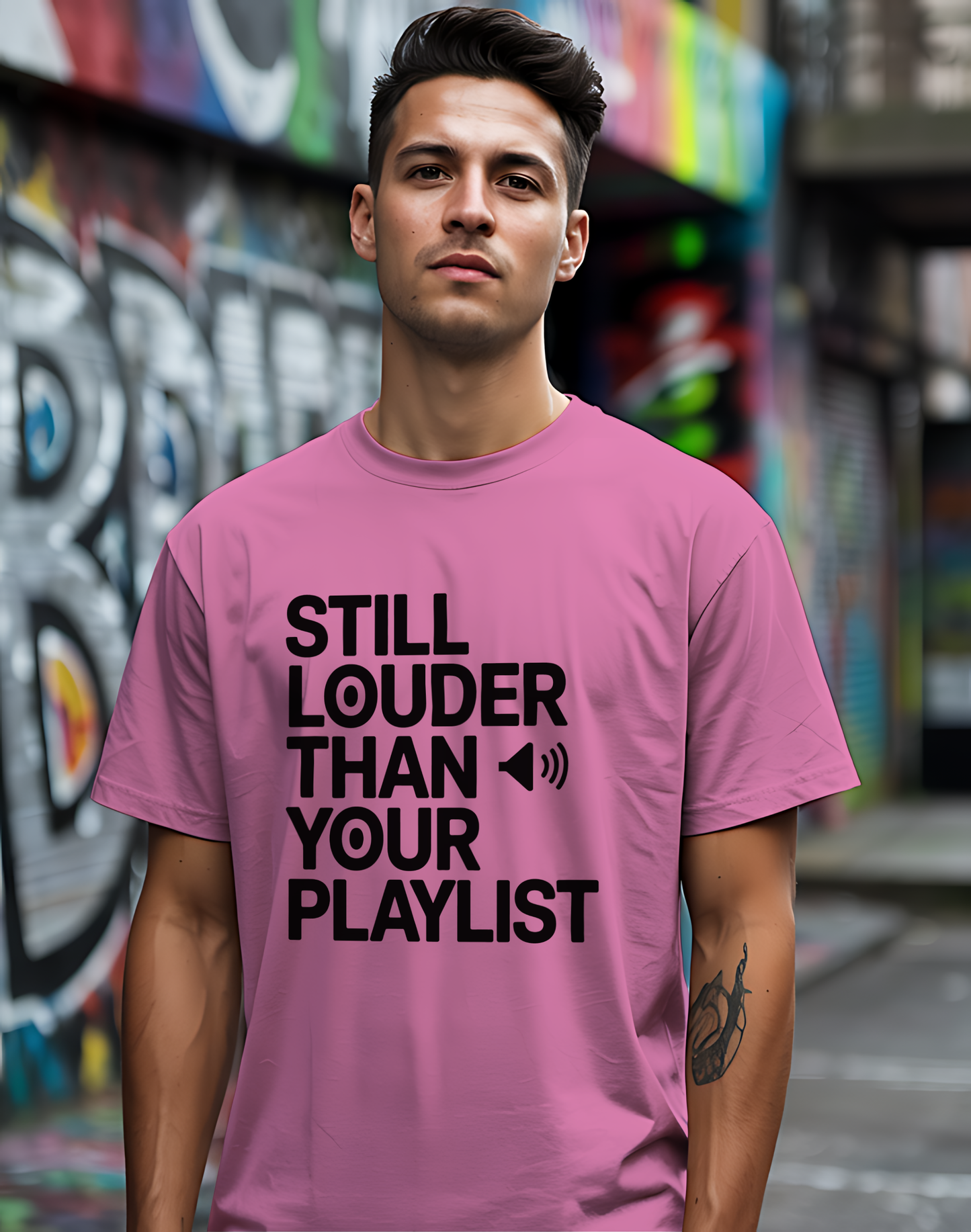 Still Louder Than Your Playlist Tee 🔊 Funny Loud Music Audio Shirt