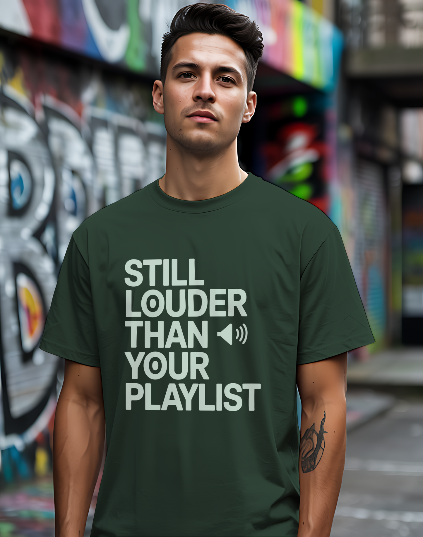 Still Louder Than Your Playlist Tee 🔊 Funny Loud Music Audio Shirt