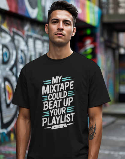 Mixtape Beats Playlist Tee 📼 Funny Retro Music Shirt