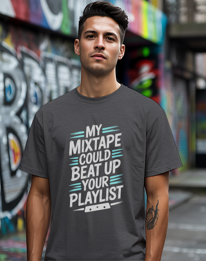 Mixtape Beats Playlist Tee 📼 Funny Retro Music Shirt