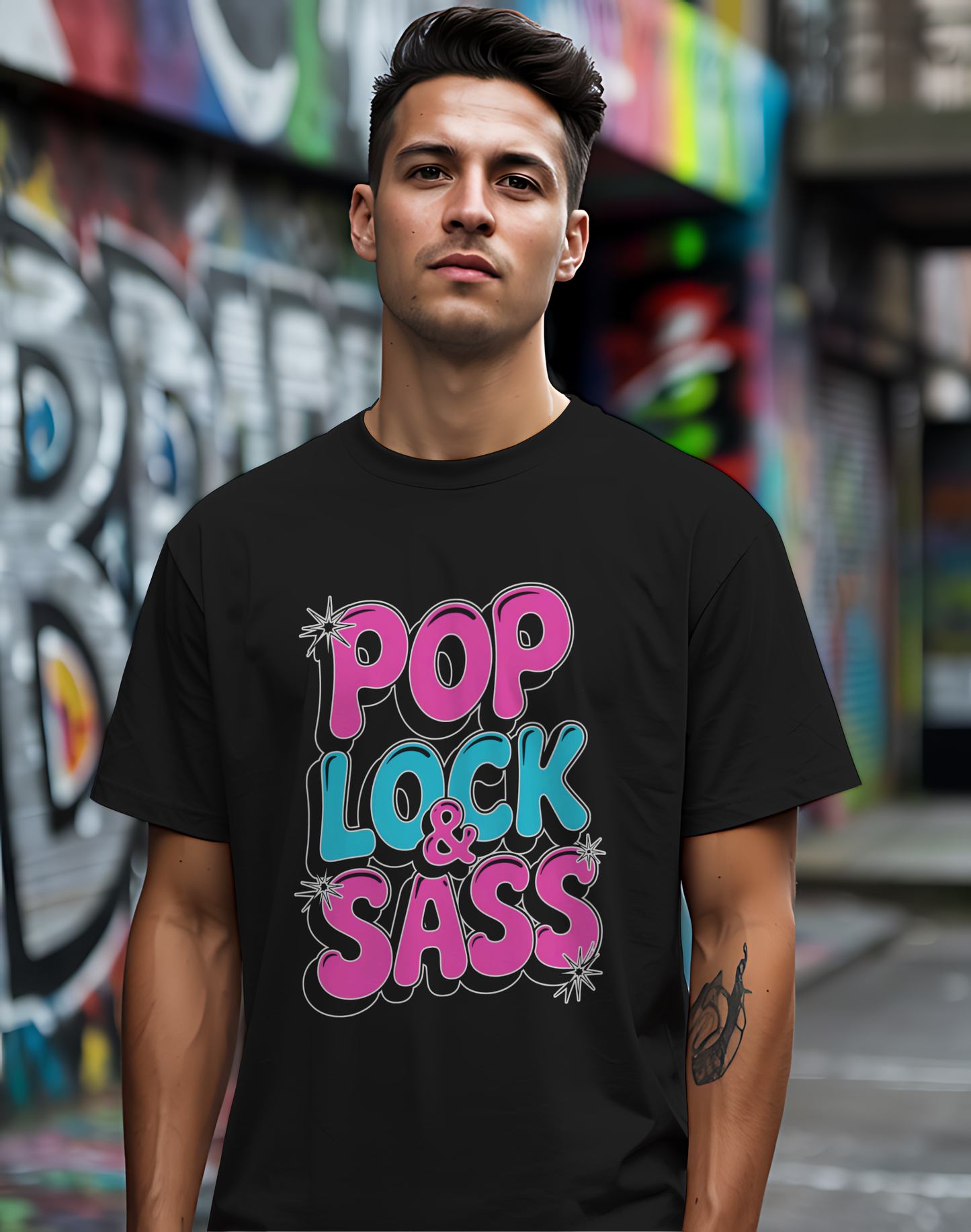 Pop Lock & Sass Tee 🕺 Retro Dance Music Sassy Shirt