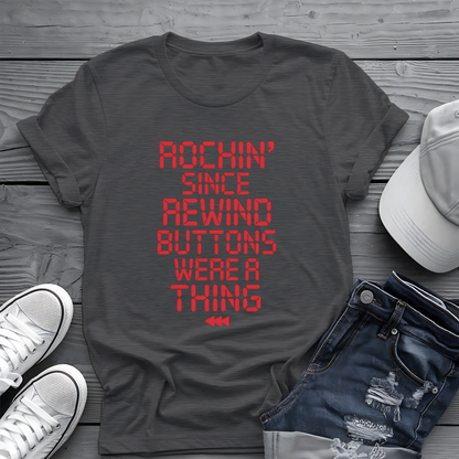 Rewind Rock Tee ⏪ Funny Retro Music Cassette Shirt