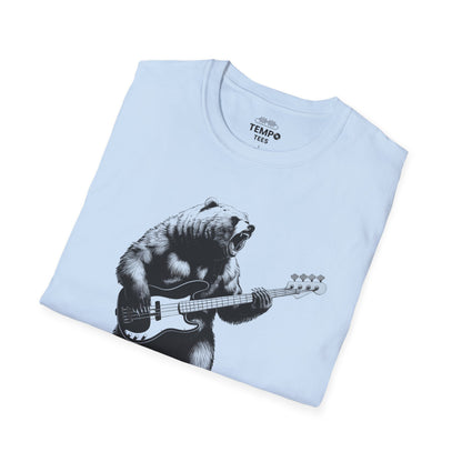 Bass Grizzly Bear Tee 🐻 Funny Music Shirt