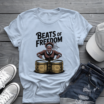 Beats of Freedom Tee 🥁 Harriet Tubman Music Shirt - Historical Patriot Gift
