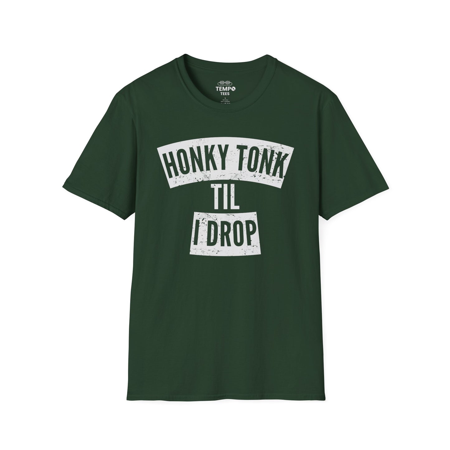 Honky Tonk Til I Drop Tee 🎸 Funny Country Music Shirt