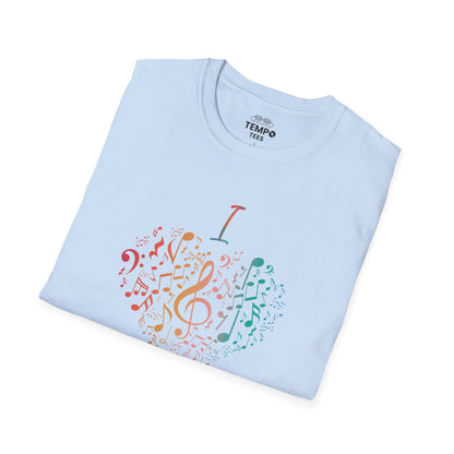 I Love Music Tee 🎶 Colorful Note Heart Shirt - Music Lover Gift