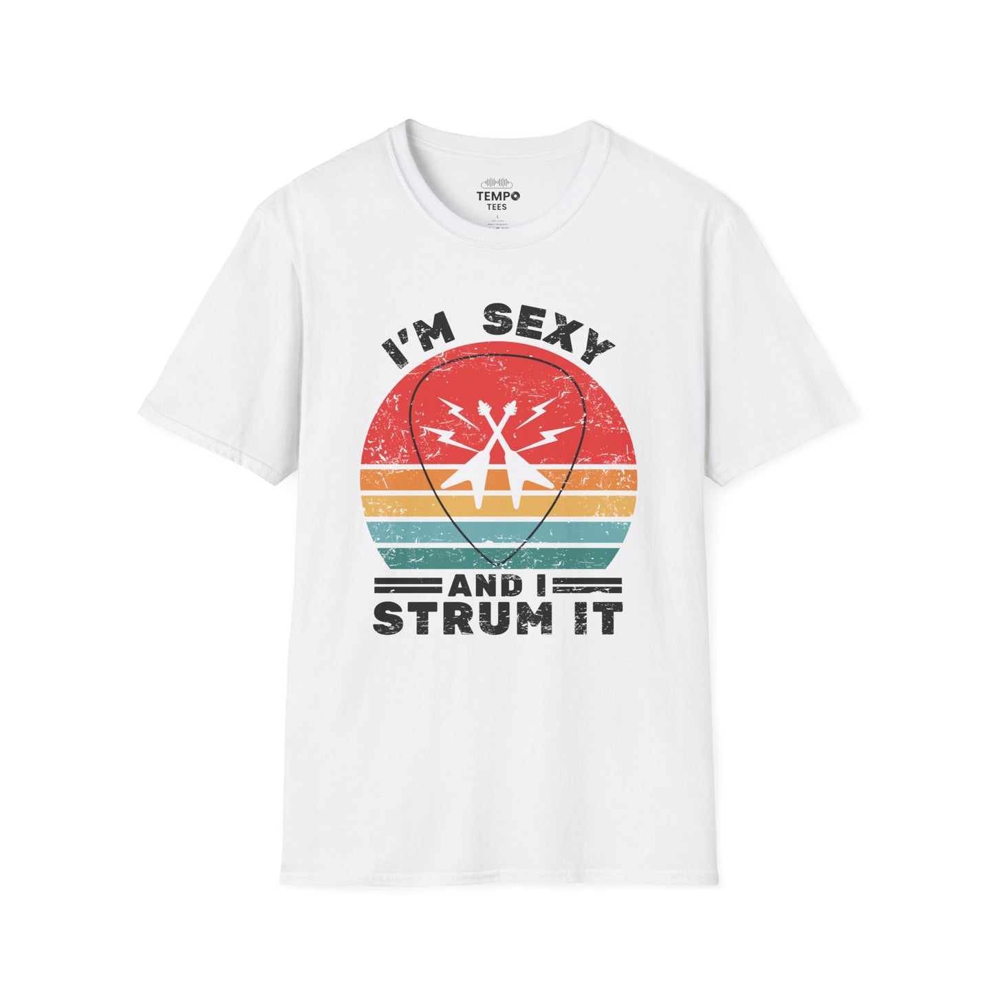 I'm Sexy and I Strum It Tee 🎸 Retro Guitar Pick Shirt - Funny Musician Gift