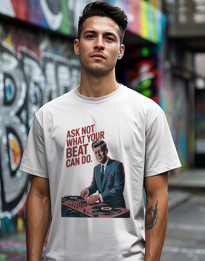 Kennedy Beats Tee 🎧 JFK DJ Music Shirt - Patriotic Humor Gift