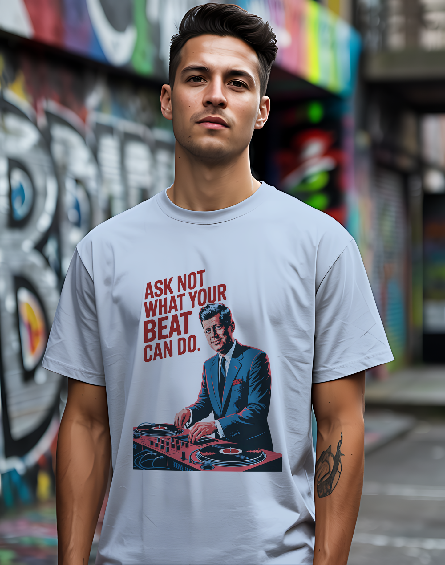 Kennedy Beats Tee 🎧 JFK DJ Music Shirt - Patriotic Humor Gift