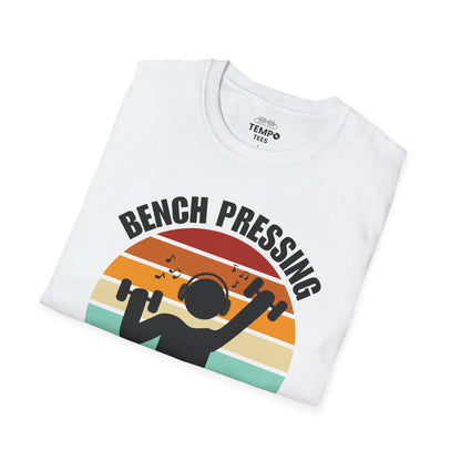 Bench Press Beat Tee 🏋️‍♂️ Music Workout Shirt