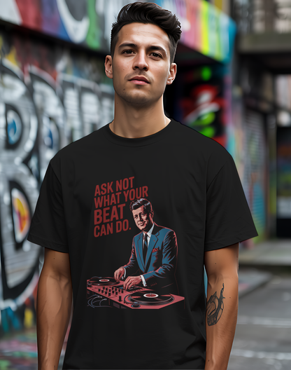 Kennedy Beats Tee 🎧 JFK DJ Music Shirt - Patriotic Humor Gift