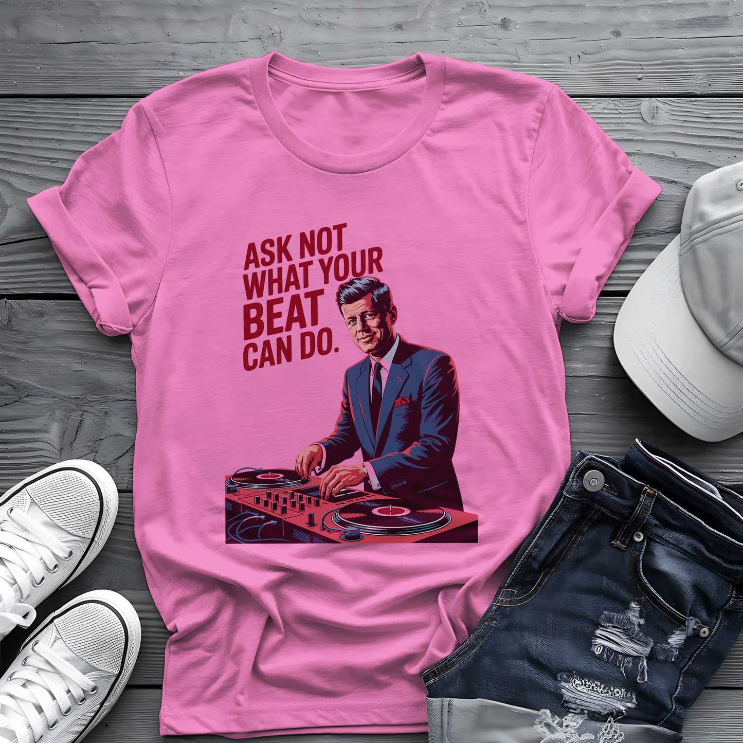 Kennedy Beats Tee 🎧 JFK DJ Music Shirt - Patriotic Humor Gift