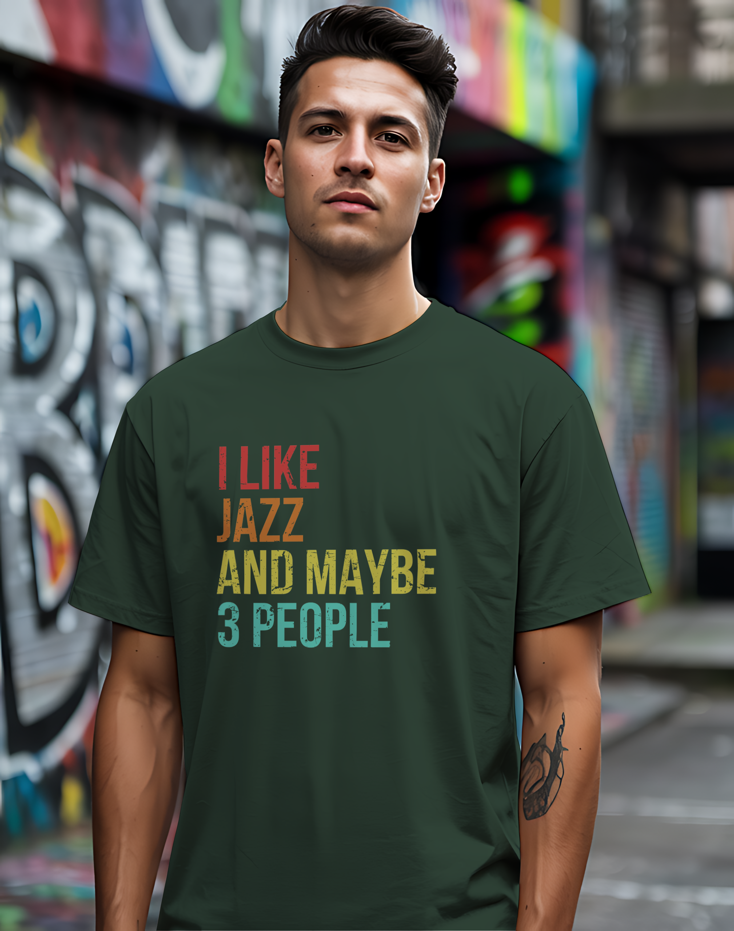 I Like Jazz and Maybe 3 People Tee 🎷 Funny Introverted Jazz Shirt - Retro Design