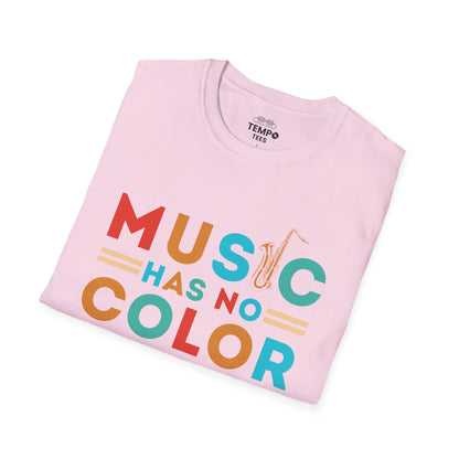 Music Has No Color Sax Tee 🎷 Unity Music Shirt - Equality Gift