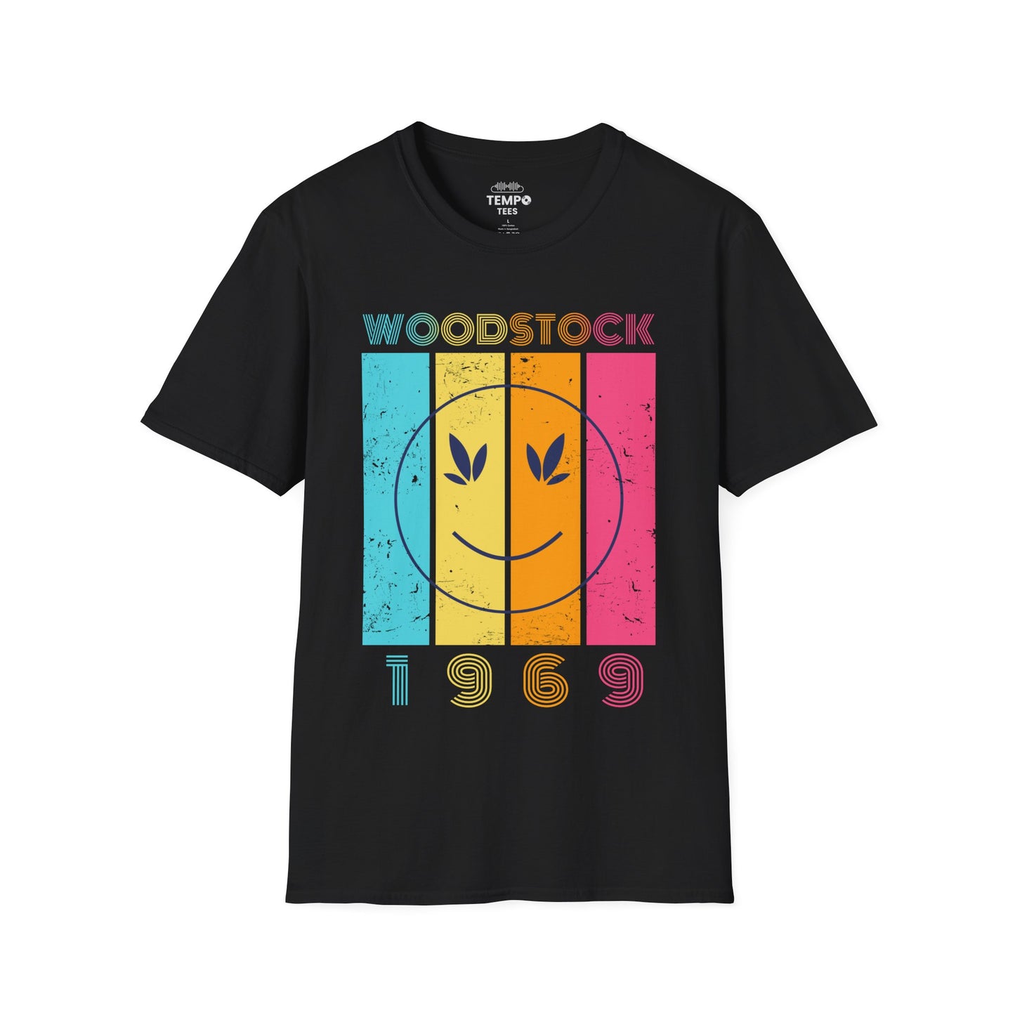 Woodstock 1969 Smiley Tee ☮️ Retro Music Festival Shirt