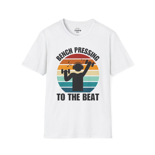 Bench Press Beat Tee 🏋️‍♂️ Music Workout Shirt