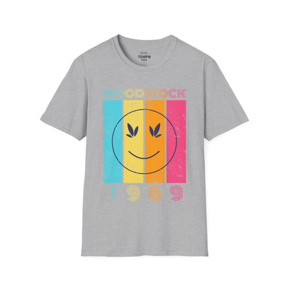 Woodstock 1969 Smiley Tee ☮️ Retro Music Festival Shirt