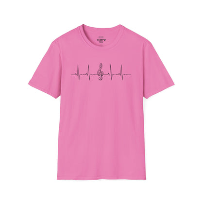 Heartbeat Music Tee 🎶 Minimalist Musician Shirt - Music Lover Gift