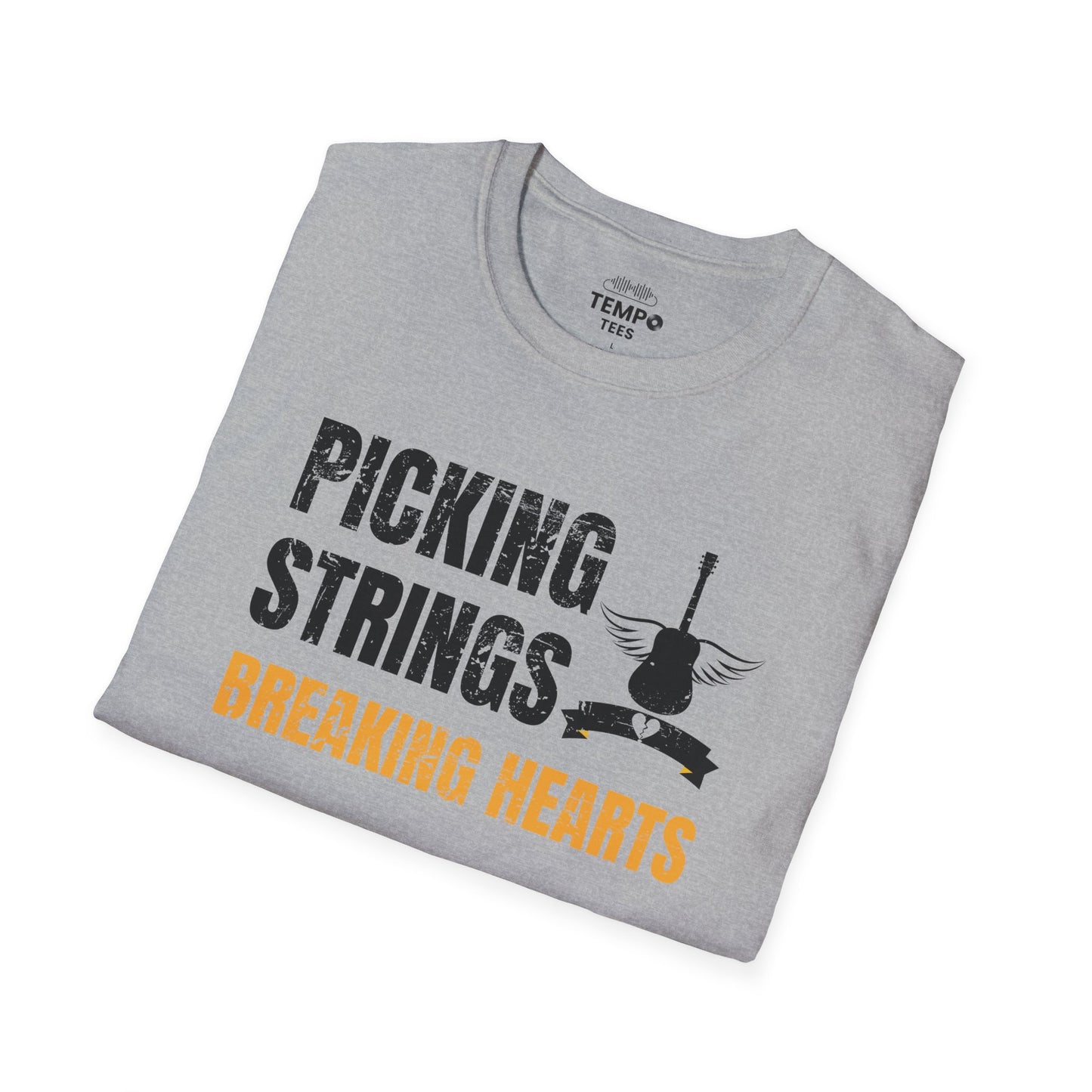 Picking Strings Tee 🎸 Wings Funny Music Shirt