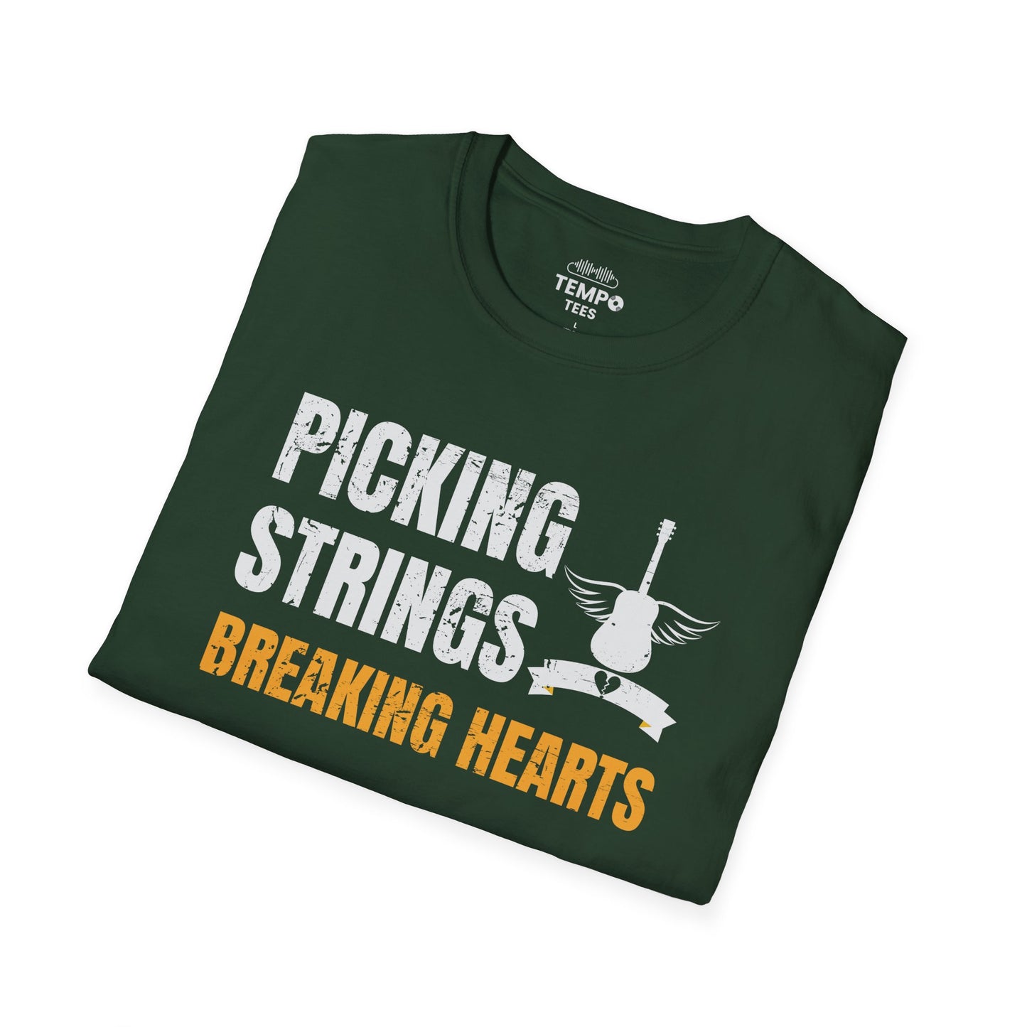 Picking Strings Tee 🎸 Wings Funny Music Shirt