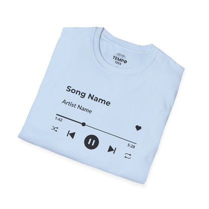 Personalized Music Player Tee 🎧 Clean UI Design - Music Lover Gift