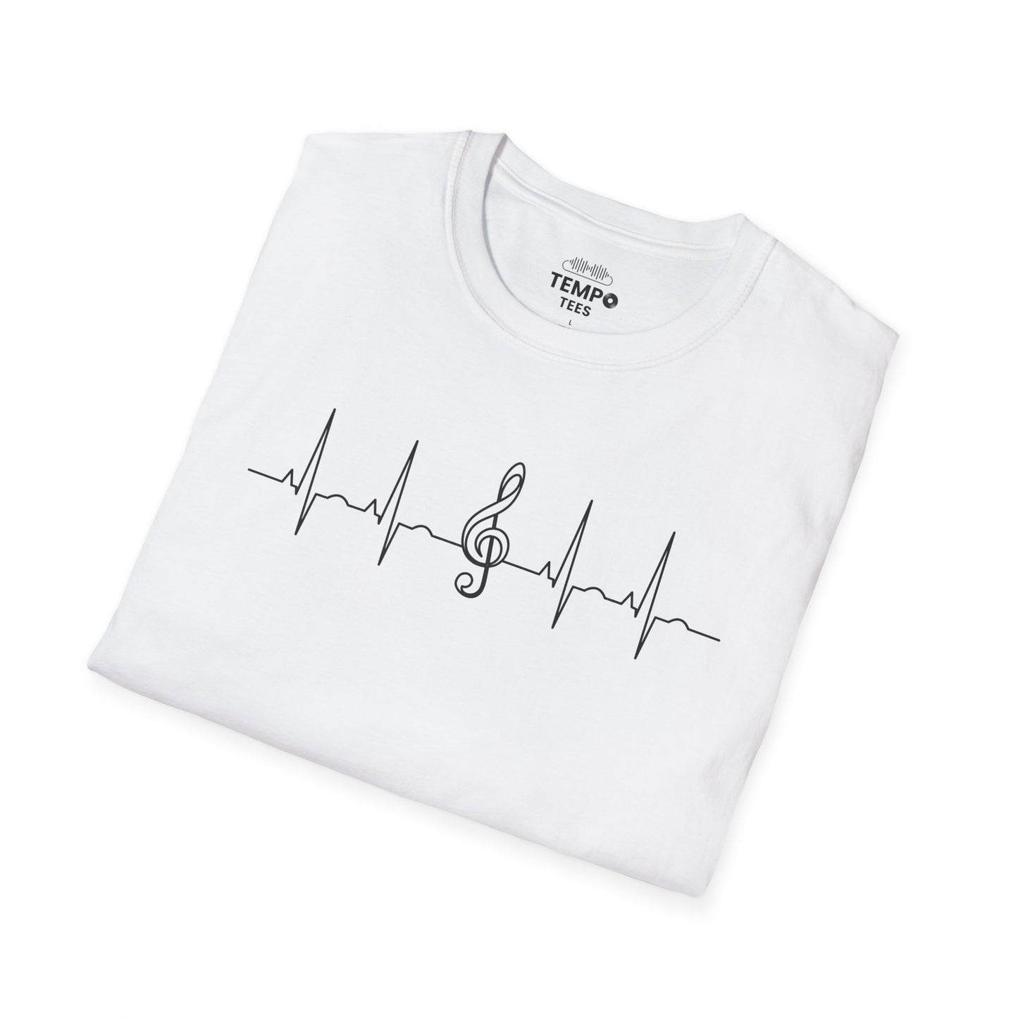 Heartbeat Music Tee 🎶 Minimalist Musician Shirt - Music Lover Gift