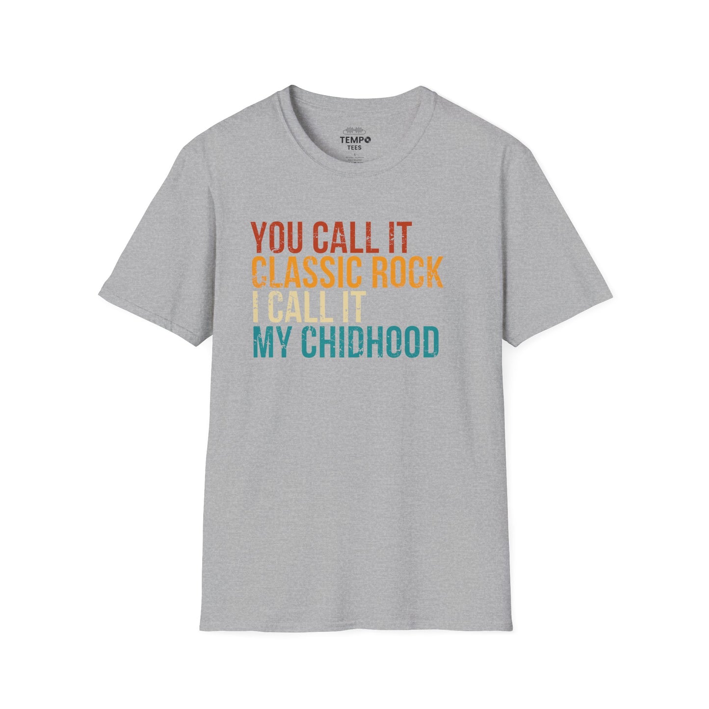 Classic Rock Childhood Tee 🎶 Funny Retro Music Shirt