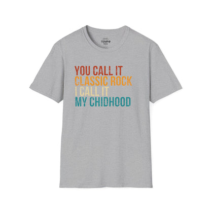 Classic Rock Childhood Tee 🎶 Funny Retro Music Shirt