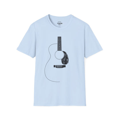 Minimalist Acoustic Guitar Tee 🎸 Clean Music Shirt - Guitar Lover Gift