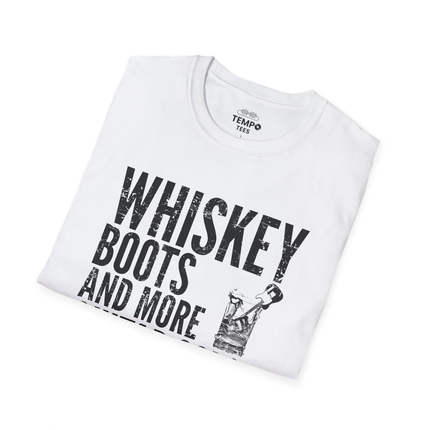 Whiskey Boots Guitar Tee 🥃🎸 Funny Country Music Shirt