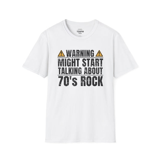 70s Rock Warning Tee ⚠️ Funny Music Lover Shirt