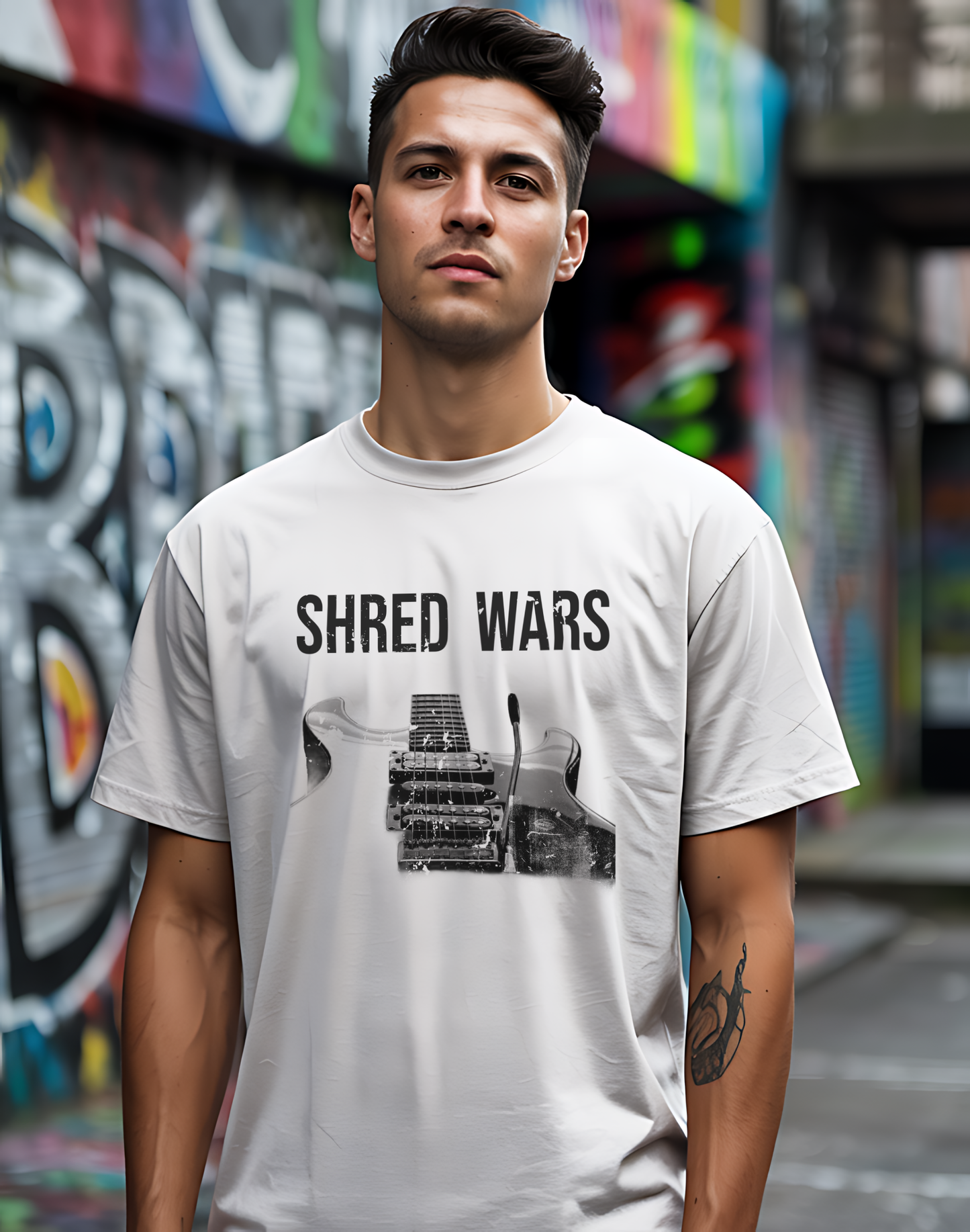 Shred Wars Tee 🎸 Electric Guitar Shirt - Guitarist Competition Gift