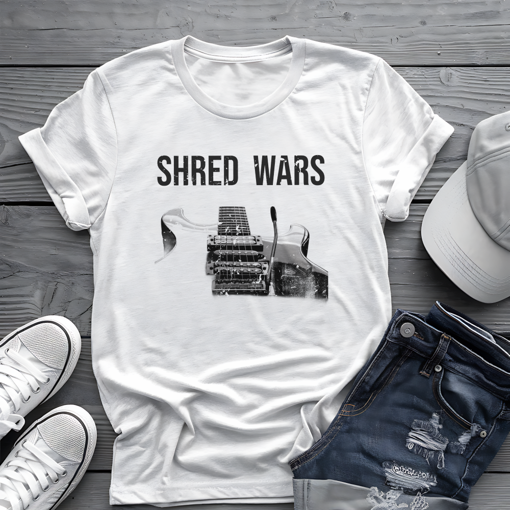 Shred Wars Tee 🎸 Electric Guitar Shirt - Guitarist Competition Gift