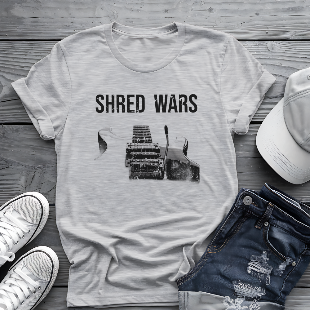 Shred Wars Tee 🎸 Electric Guitar Shirt - Guitarist Competition Gift